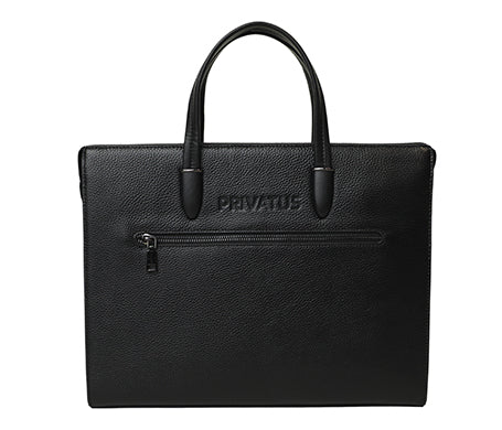 PRIVATUS Leather briefcase with fingerprint scanner